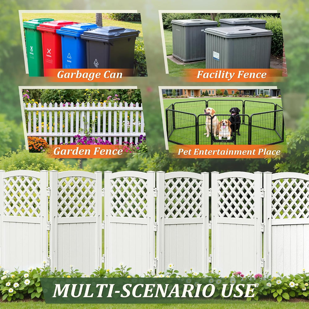 Devoko Resin Outdoor Privacy Fence, 4 Privacy Screen Panels