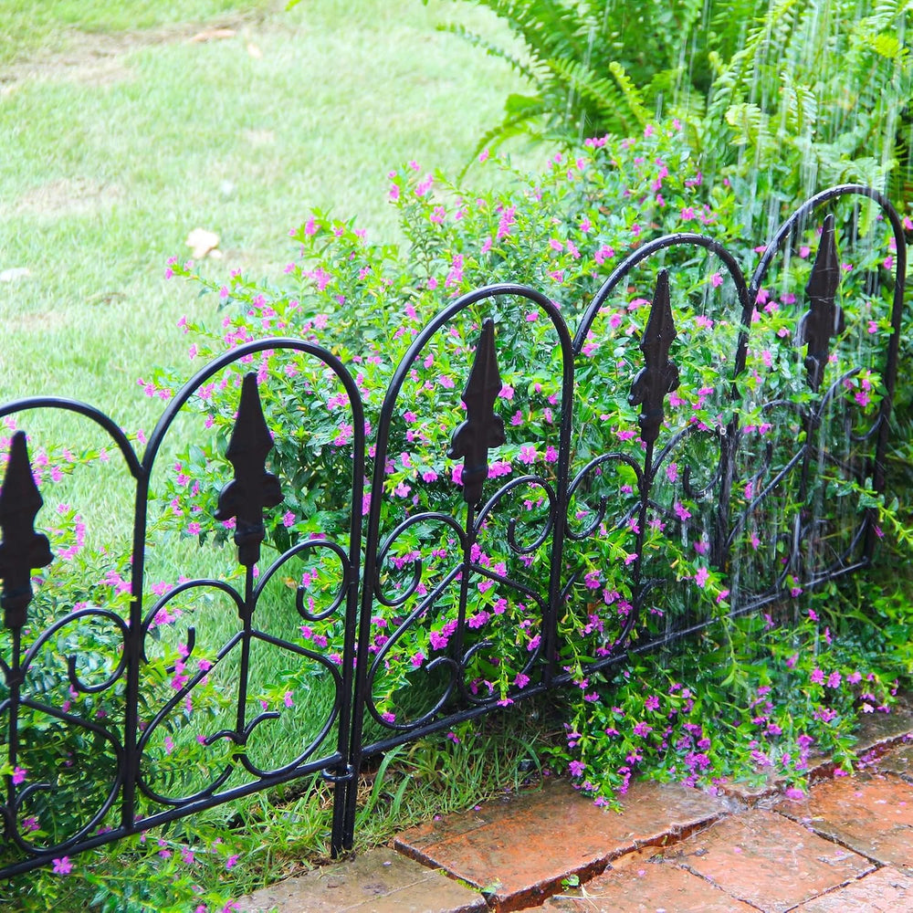 5Pack Decorative Garden Fence Metal Fence Border 18" H x 20" W Fenc...