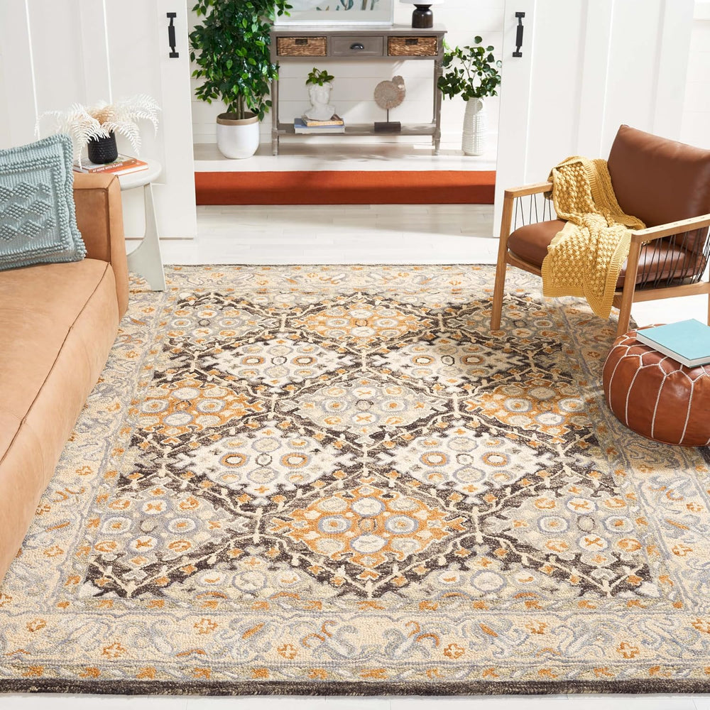 SAFAVIEH Aspen Collection Area Rug - 10' x 14', Beige & Brown, Ha...