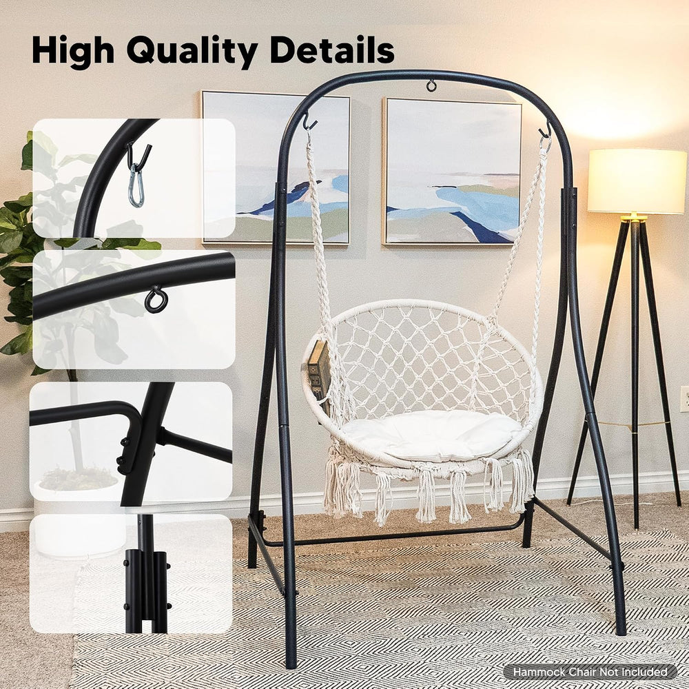 SUNCREAT Hammock Chair Stand, Heavy-Duty Steel Hammock Stand, 400 lbs Capacit...