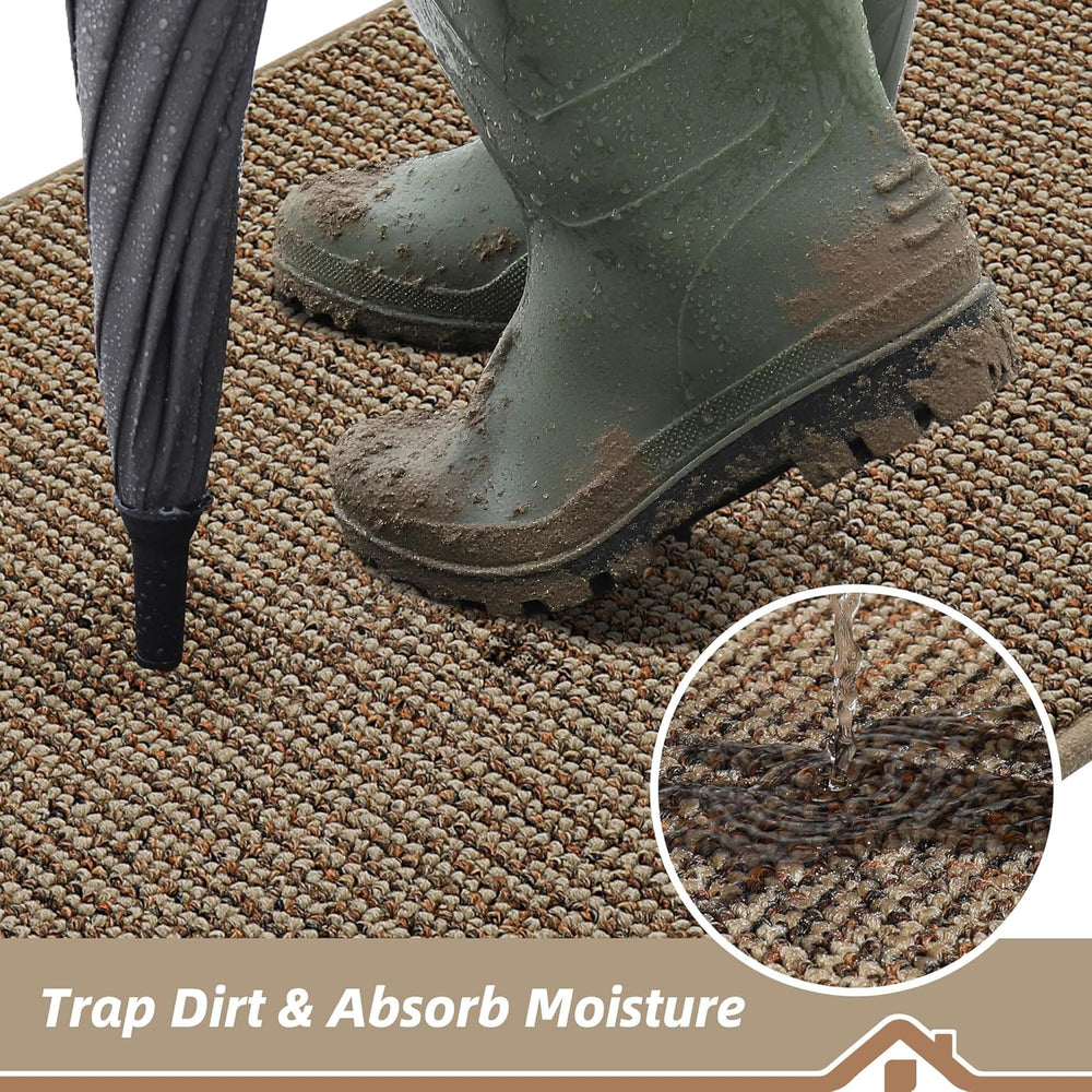 BEQHAUSE Dirt Trapper Door Mat 32" x 48", Non-Slip Washable Doormat...