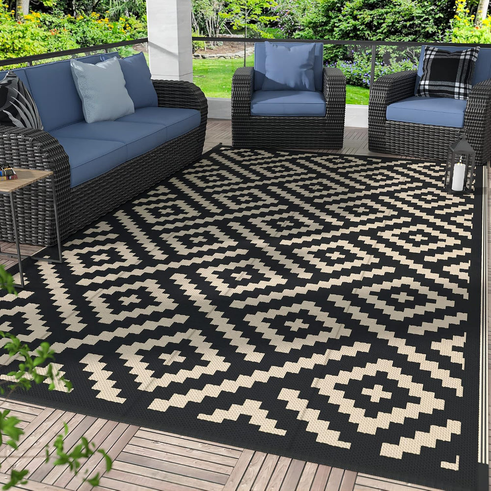 GENIMO Outdoor Rug for Patio Clearance,6'x9' Waterproof Mat,Reversibl...