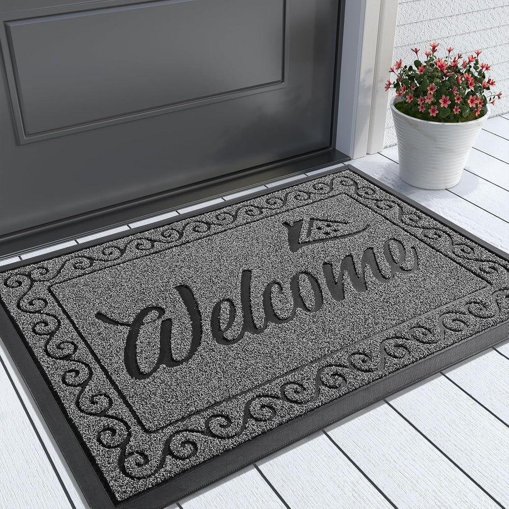 Yimobra Welcome Mat Outdoor Indoor, Waterproof Heavy Duty Front Door Mat Outs...