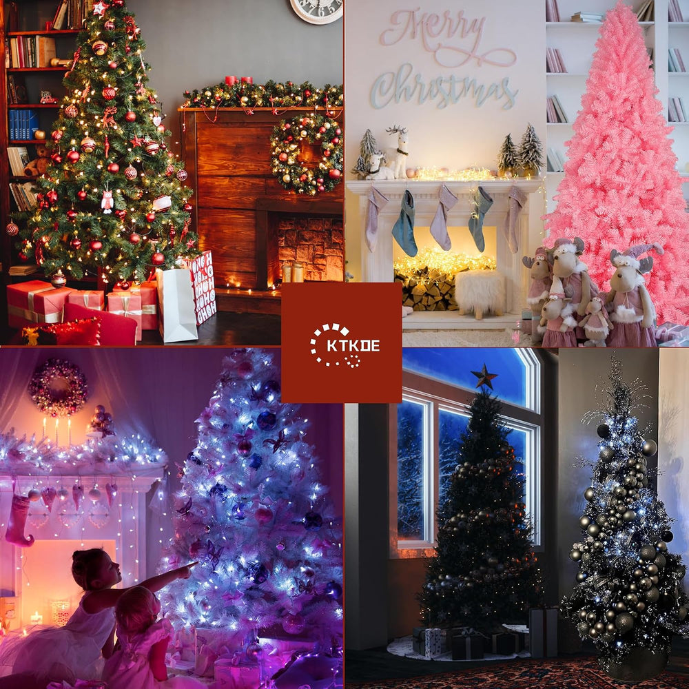 KTKDE 5ft Black Artificial Christmas Tree Halloween Tree Decorations with 560...