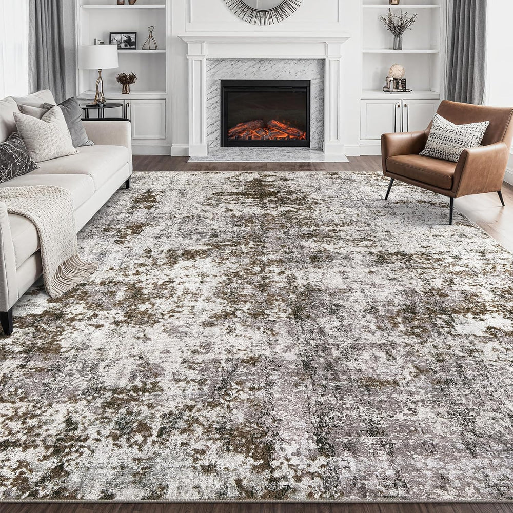 DMOYEST 8x10 Area Rug for Living Room Washable Abstract Indoor Carpet
