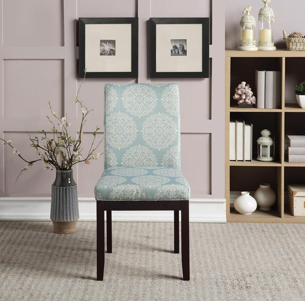 OSP Home Furnishings Dakota Upholstered Parsons Dining Chair with Espresso Fi...