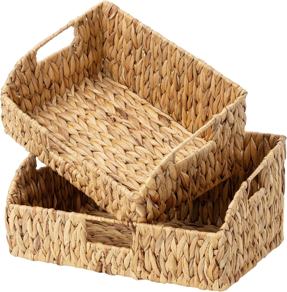 StorageWorks Pantry Baskets for Organizing, Hyacinth Storage Baskets,2-Pack