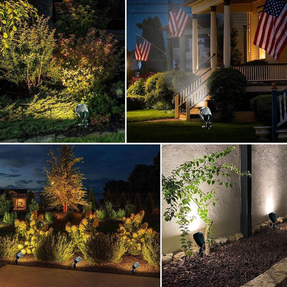 Halloween Spotlights Outdoor,120V Timer Remote Control,4 Pack