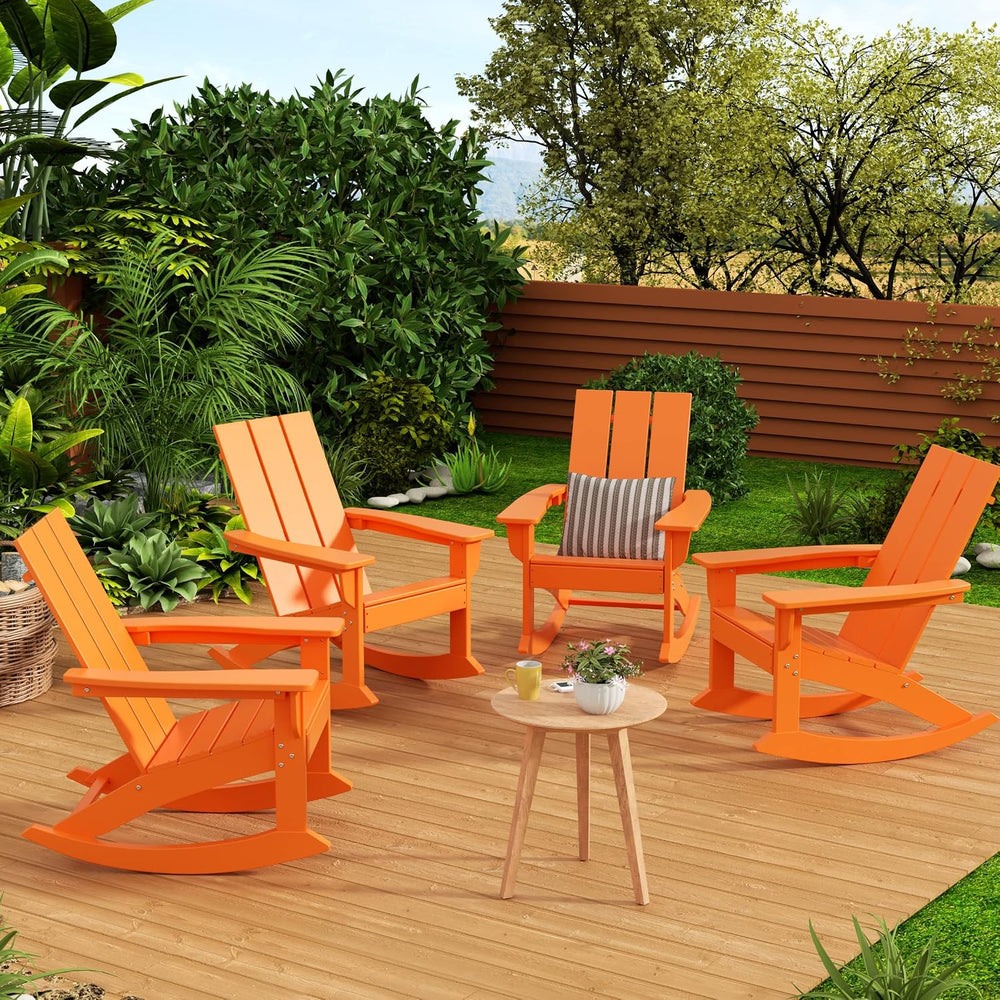 WestinTrends Ashore Patio Rocking Chairs Set of 2, All Weather Poly Lumber Pl...