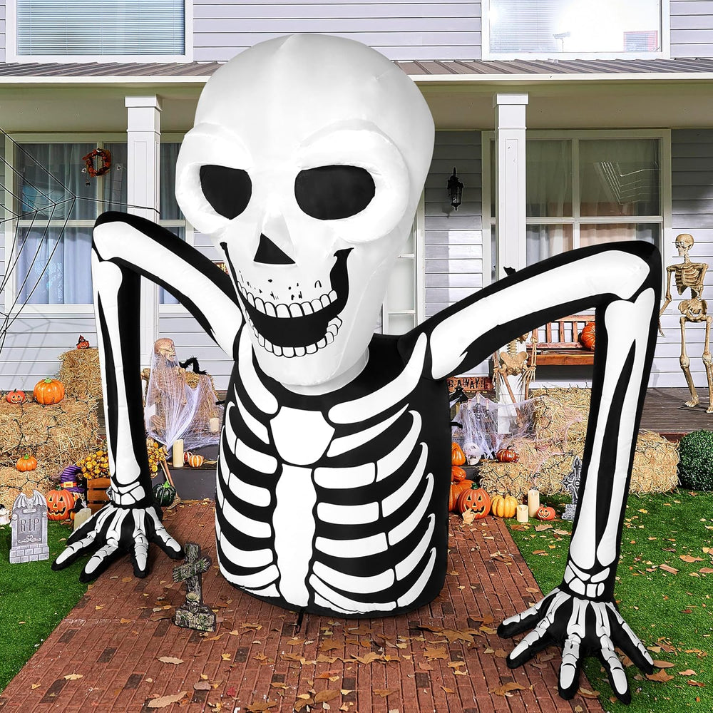 Joiedomi 5.5 FT Long Halloween Inflatables Outdoor Decorations, Skeleton Hall...
