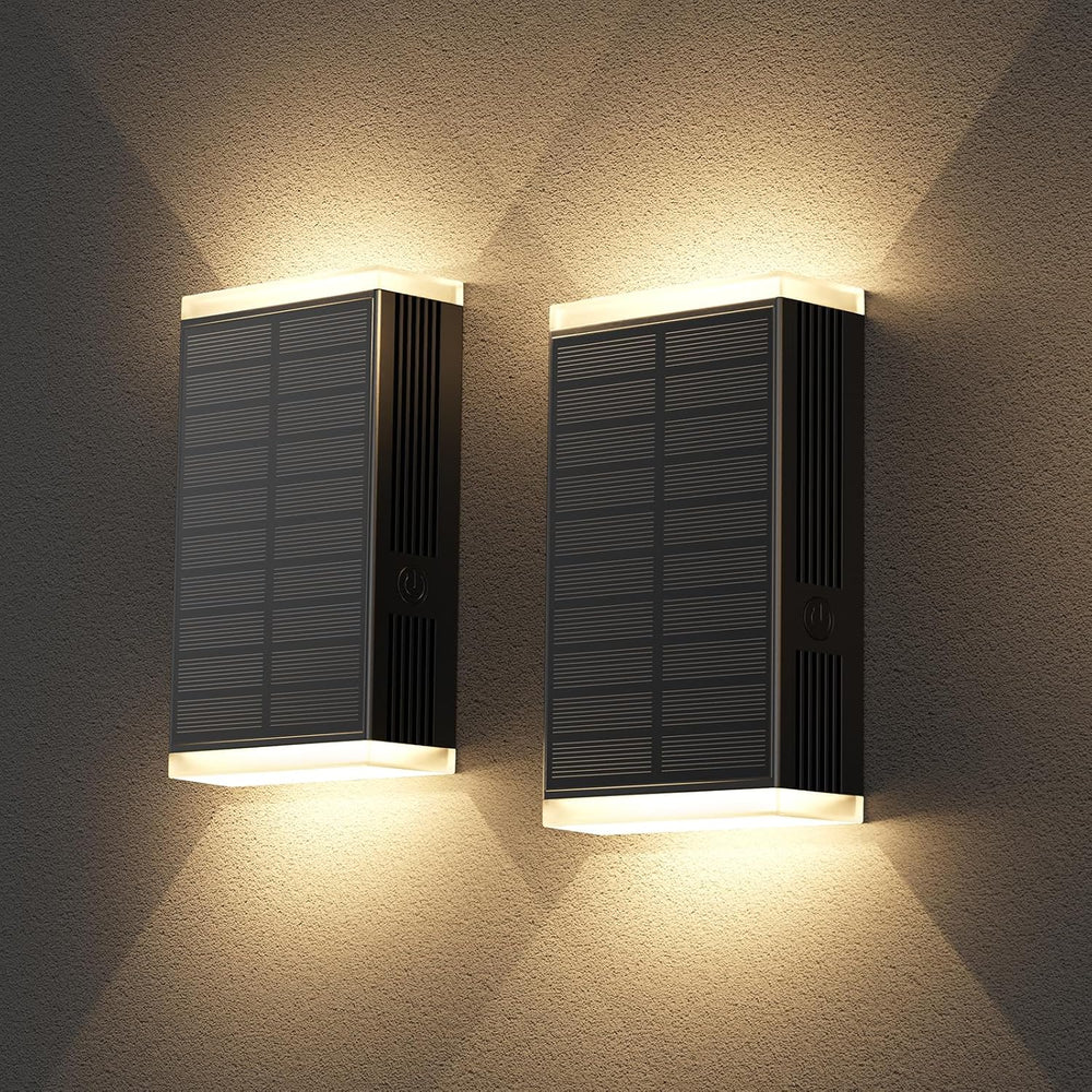 Solar Wall Light Outdoor,3000/4000/6000K 3 Modes Dusk to Dawn Lighting Wall S...