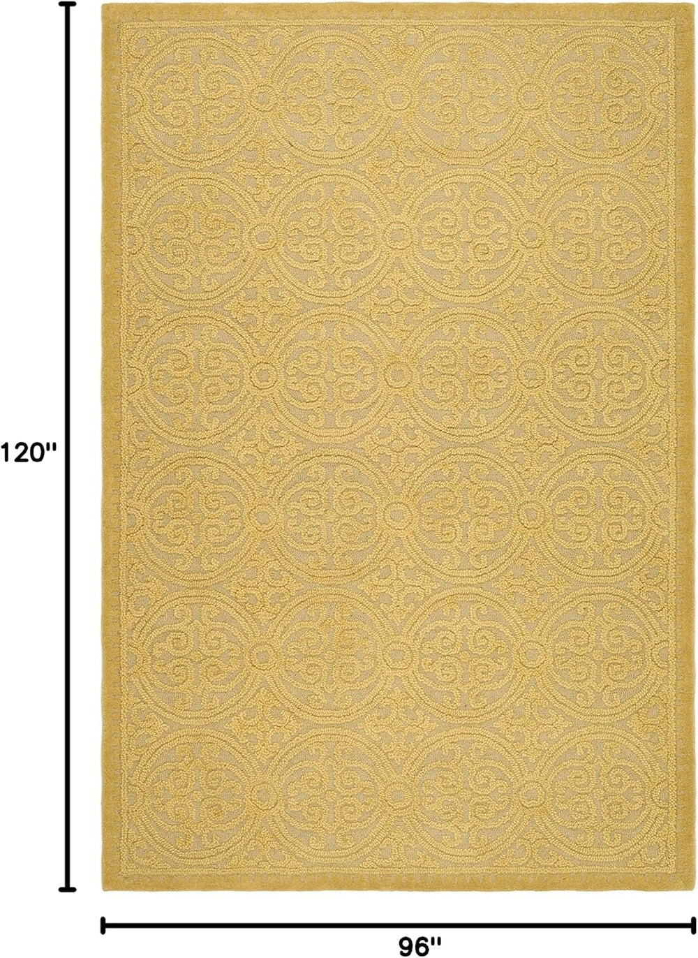 SAFAVIEH Area Rug 8x10 - Cambridge Collection - Large - Light Gold & Dark...