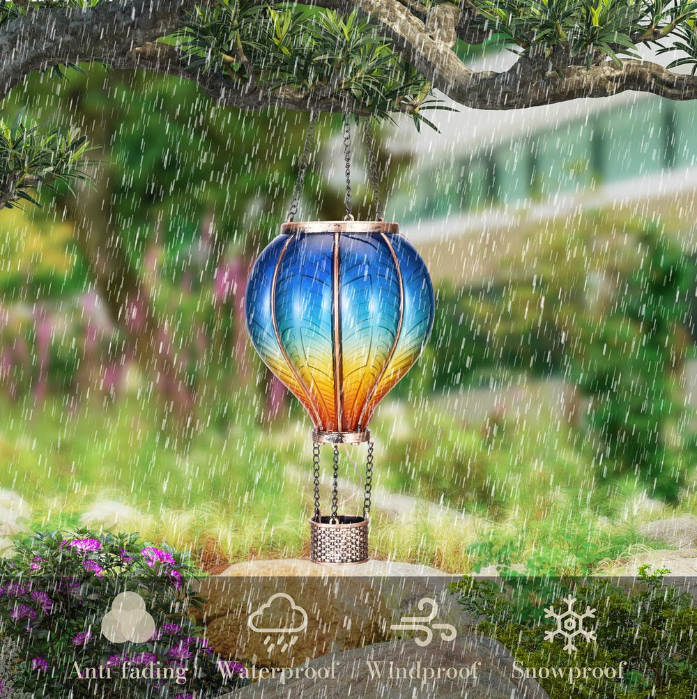 TERESA'S COLLECTIONS 2 Pack Hanging Solar Lantern Outdoor Garden Decor fo...