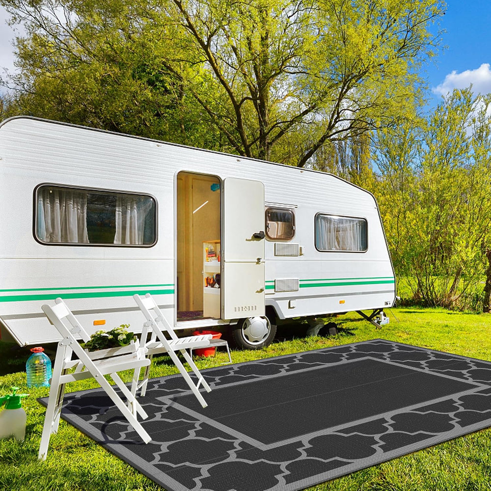 GENIMO Outdoor Rug, Waterproof Plastic Rugs 10'x14' for Camping Blue ...
