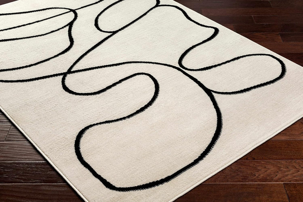 Hauteloom Eilir Modern Abstract Runner Rug - Contemporary Geometric Carpet fo...