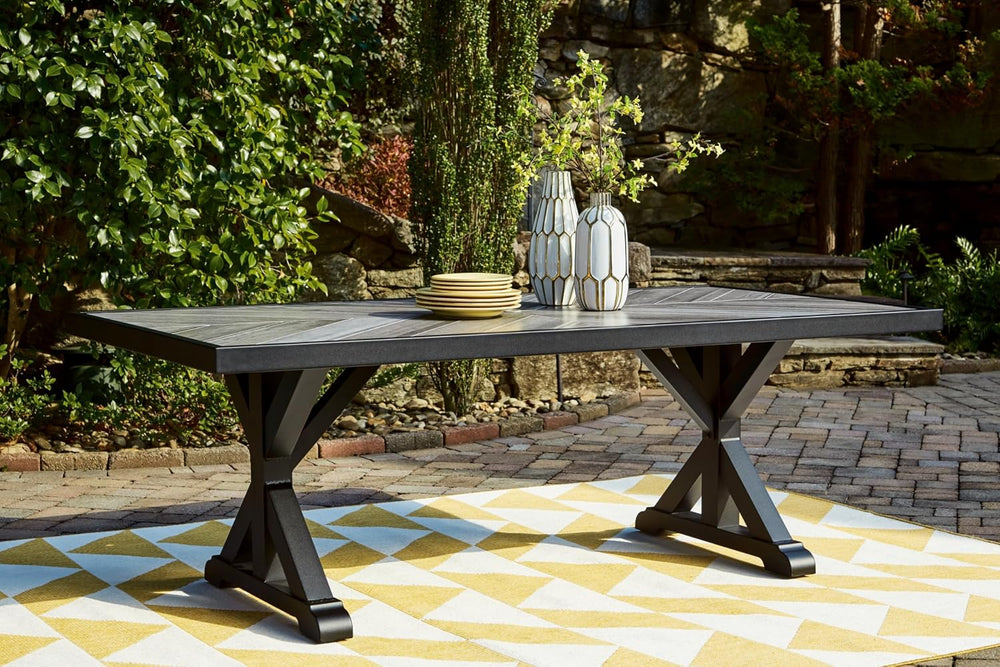 Signature Design by Ashley Beachcroft Outdoor Dining Table, Rust-Resistant Fa...