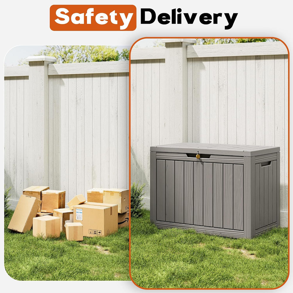 Outdoor Deck Storage Box,Resin Deck Boxes Indoor and outdoor, Waterproof Stor...