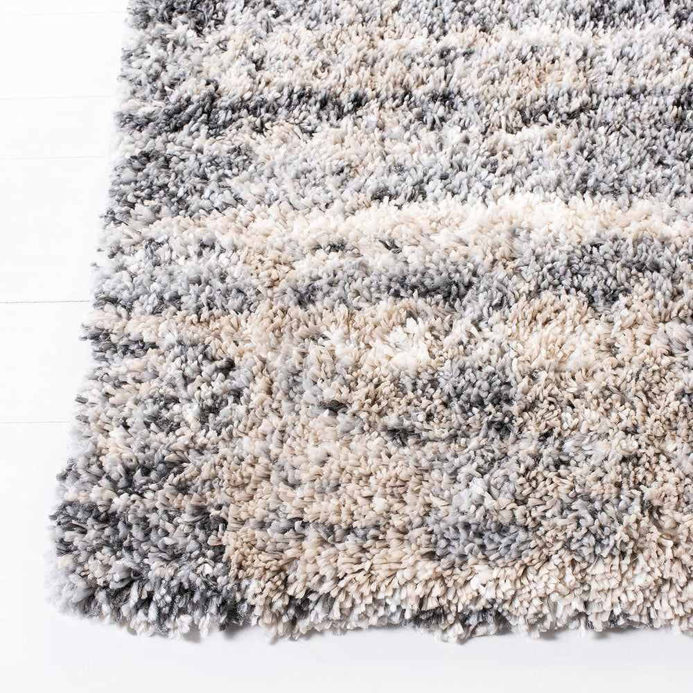 SAFAVIEH Fontana Shag Collection Area Rug - 6'7" x 9', Grey &amp...