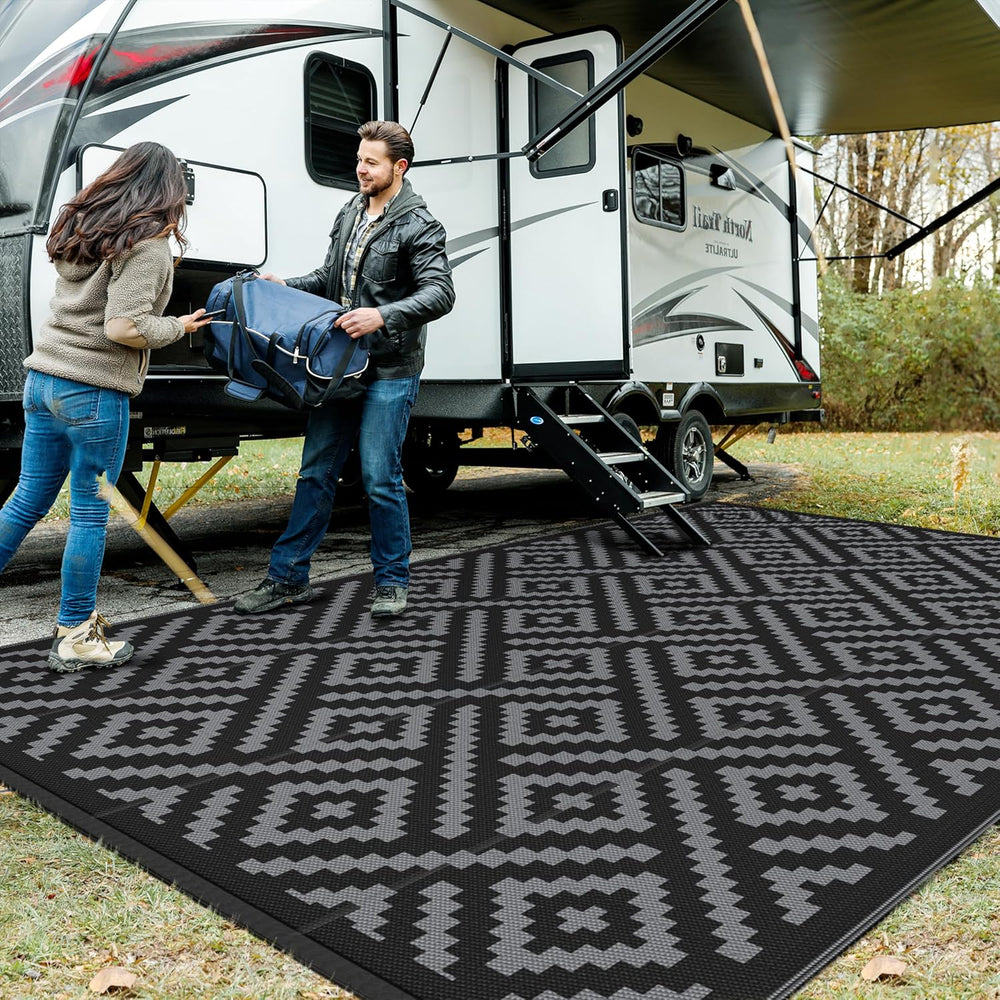 GENIMO Outdoor Rug for Patio Clearance,10x14 Waterproof Large Mat,Reversible ...
