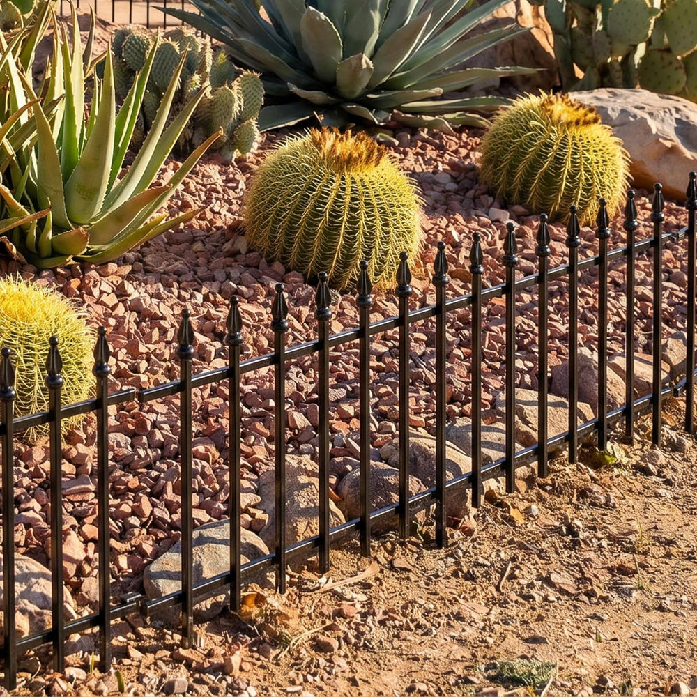 Sunnydaze Decorative Garden Fence Border, 22" W x 18" H, Roman Fini...