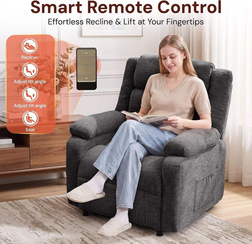 Korser Power Recliner Chair for Adults, Oversized Electric Recliner with Thic...
