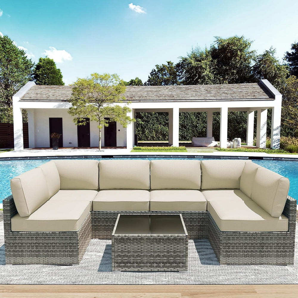 Outdoor Replacement Cushions for Patio Furniture,Water-Resistant Sofa Cushion...