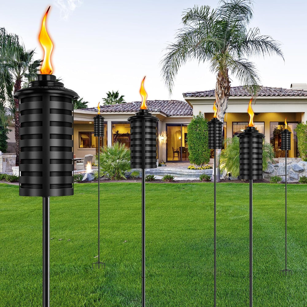 ZSZMFH 4 Pack Citronella Torches for Outside, 16Oz Outdoor Garden Torches