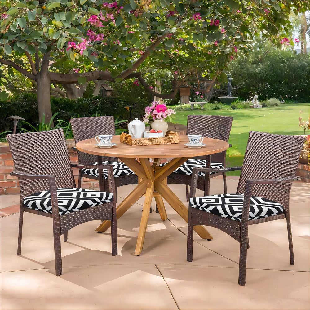 HARBOREST Outdoor Chair Cushions Set of 4, Water Resistant Patio Chair Cushio...