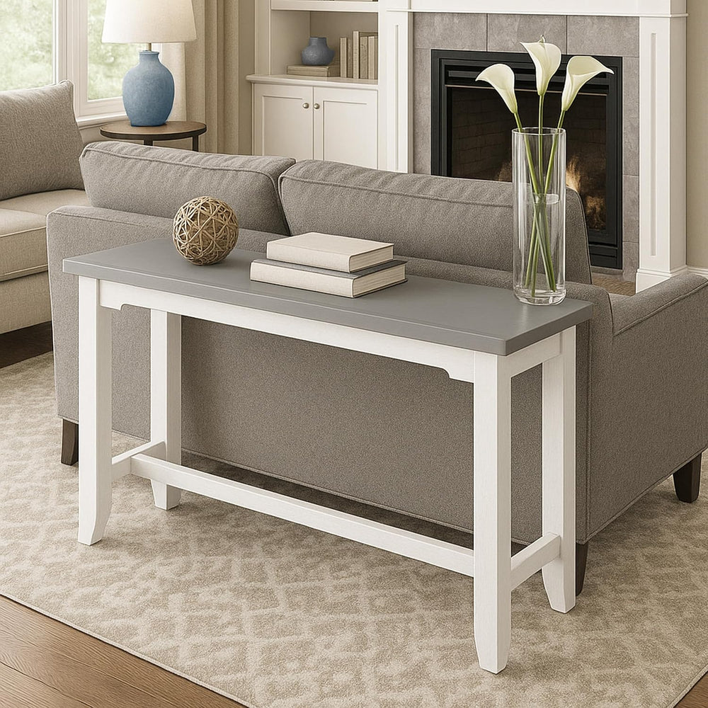 Hillsdale Furniture Hillsdale Clarion Side, Distressed Gray/Sea White Counter...