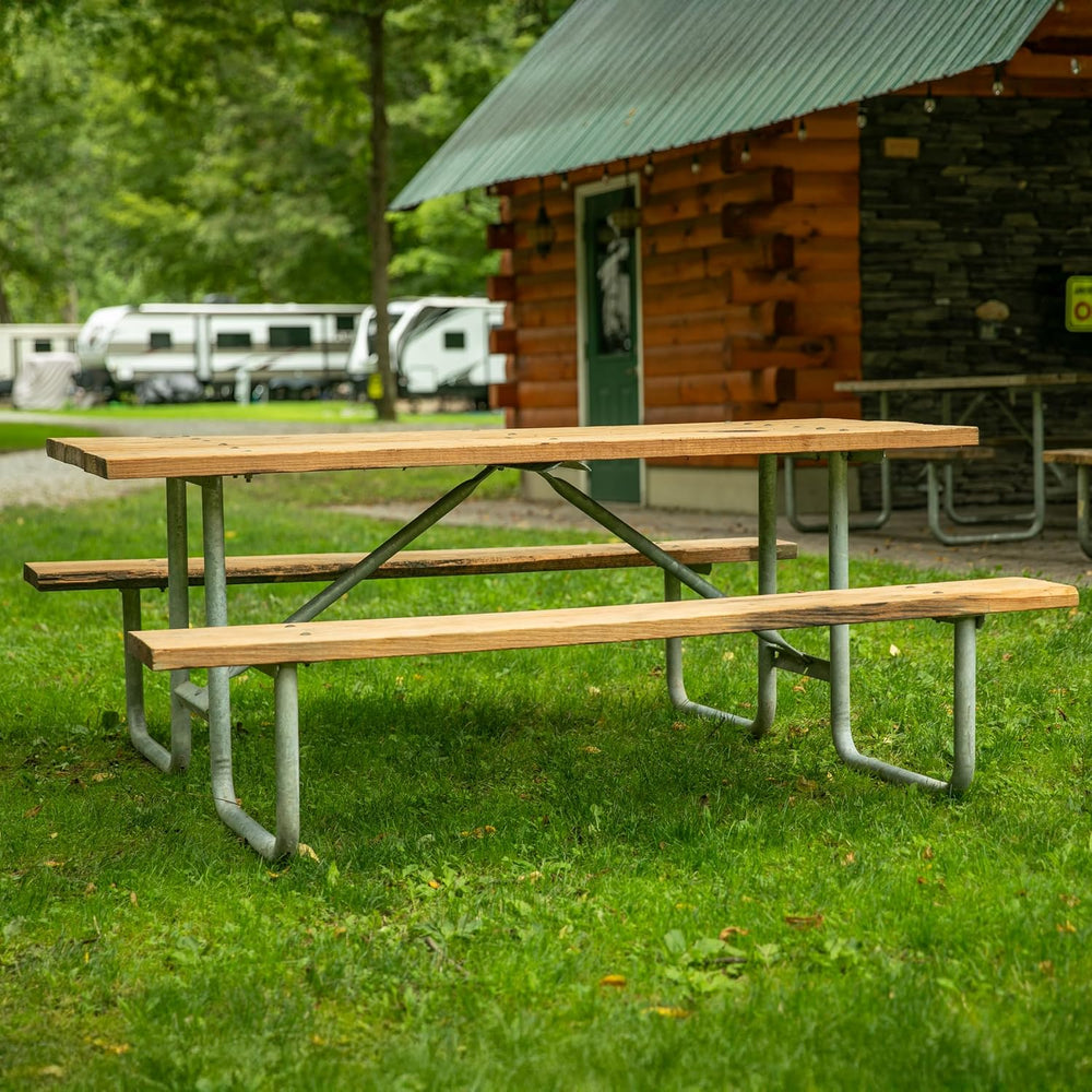 Picnic Table Frame Kit – Commercial Grade, Fully Welded Steel, 6-Foot DIY Des...