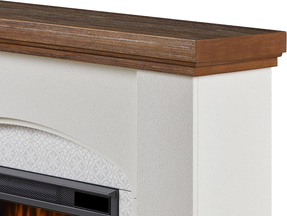 Real Flame Anika 49" Electric Fireplace with Mantel for Living Room or B...
