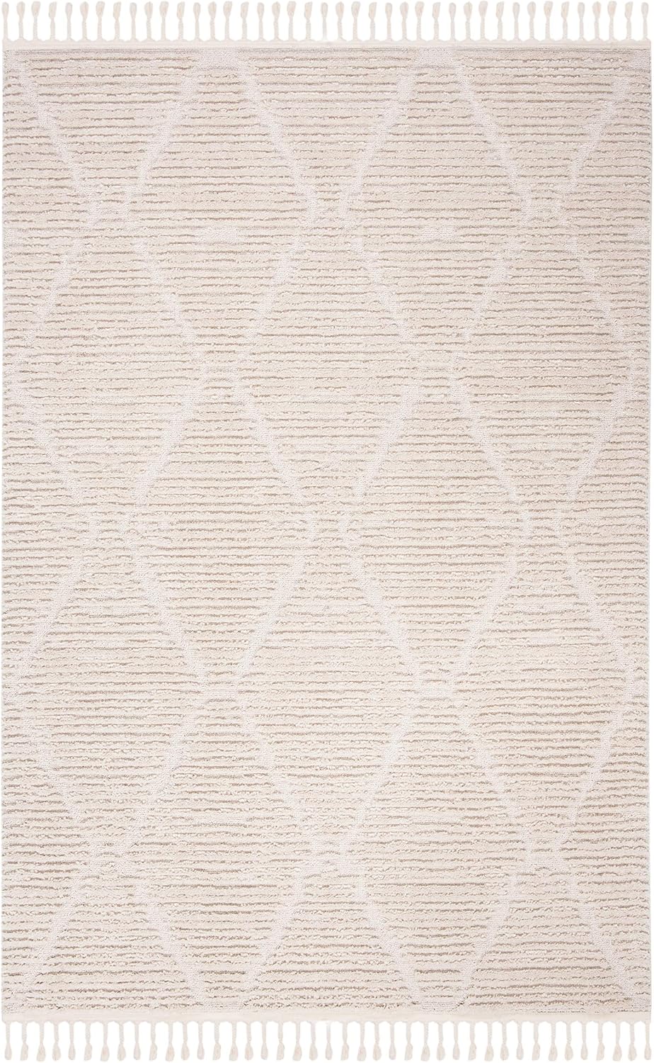 SAFAVIEH Area Rug 10x14 - Marrakesh Collection - Large - Beige, Moroccan Trel...
