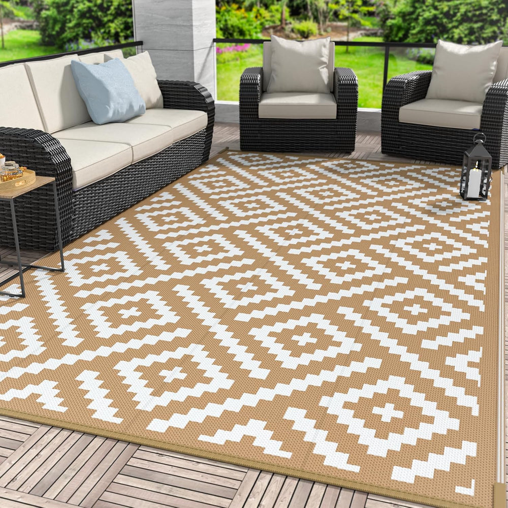 GENIMO Outdoor Rug for Patio Clearance, 6'x9' Waterproof Camping Mat,...