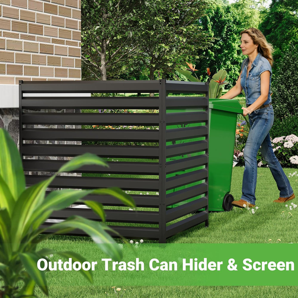 BESFUR 42" H x 38" W Metal Privacy Fence Panels for Outside, Decora...