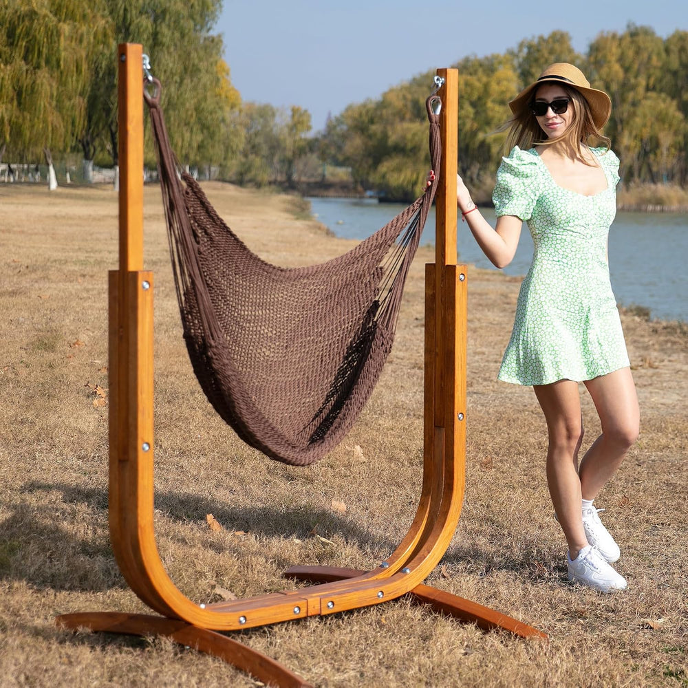 Hammock Chair with Stand, Jumbo, Wooden Hammock Swing Set