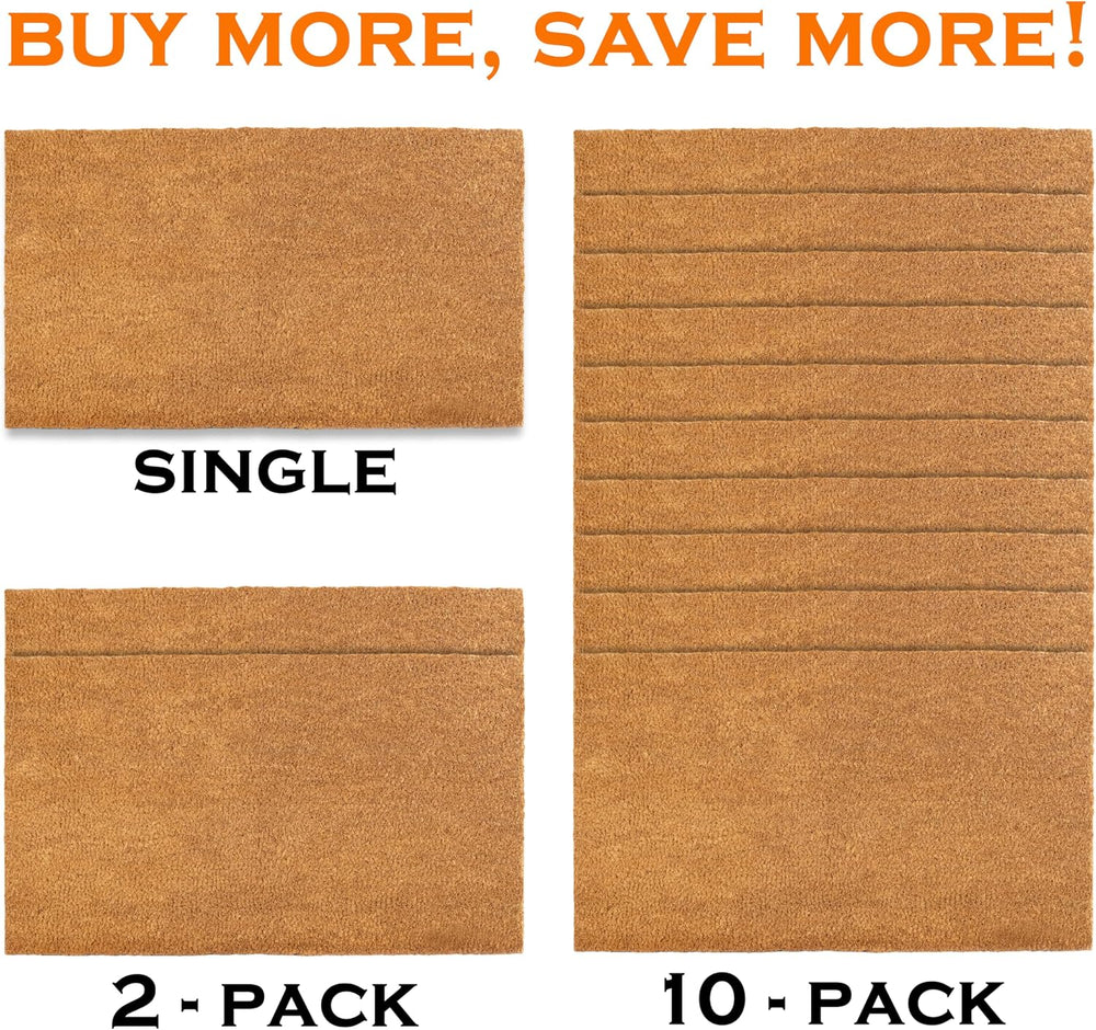 Blank Doormat Coir 30x17 Inch for Screen Printing, Welcome Mat Porch 10pk