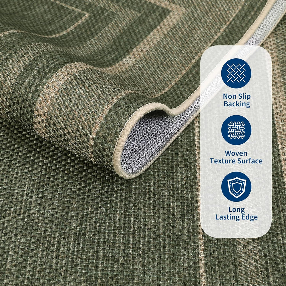 GarveeHome Easy Jute Runner Rug 2x8 Washable Non Slip Hallway Runner Rugs