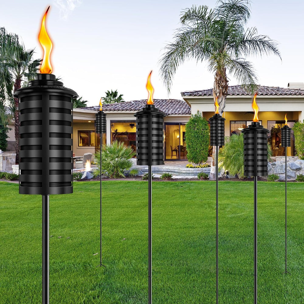 ZSZMFH 4 Pcs Metal Torch for Outside, 16oz Outdoor Metal Torch Garden Décor,5...