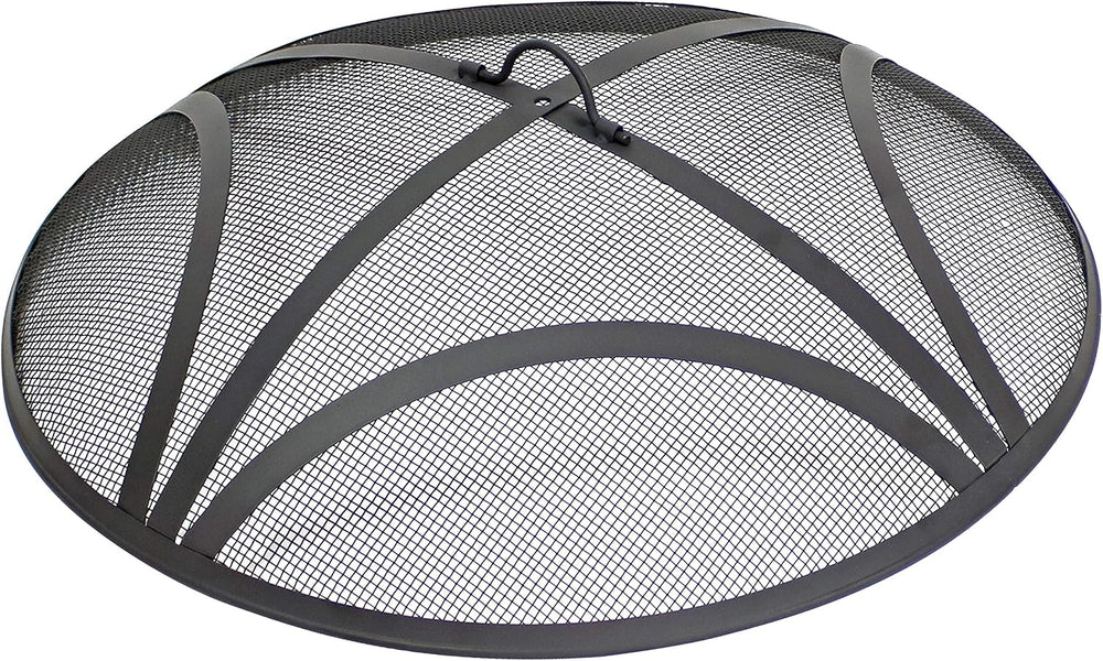 Sunnydaze Outdoor Round Fire Pit Screen, Reinforced Steel Mesh, 24-Inch