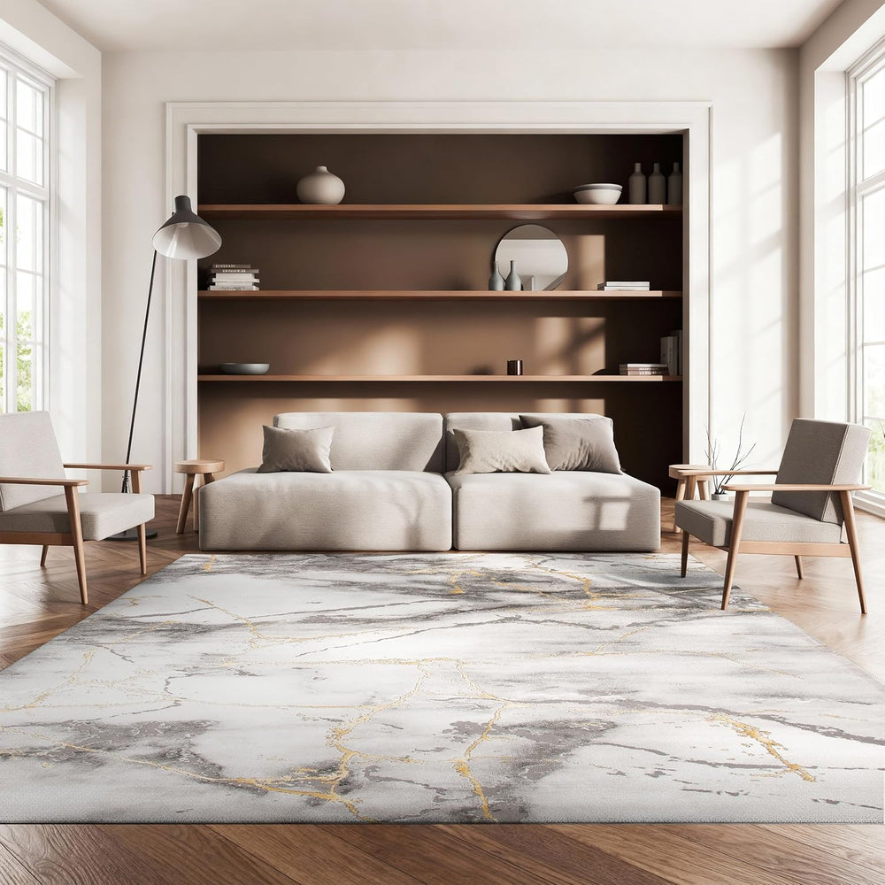 SAFAVIEH Craft Collection X-Large Area Rug - 12' x 15', Grey & Go...