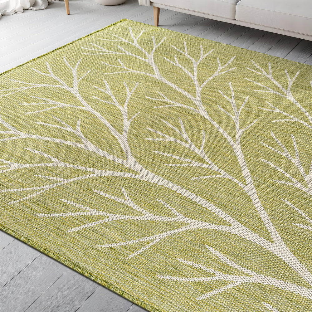 Washable Indoor Outdoor Rug 5x7 Modern Area Rugs Branch Pattern Non Shedding ...