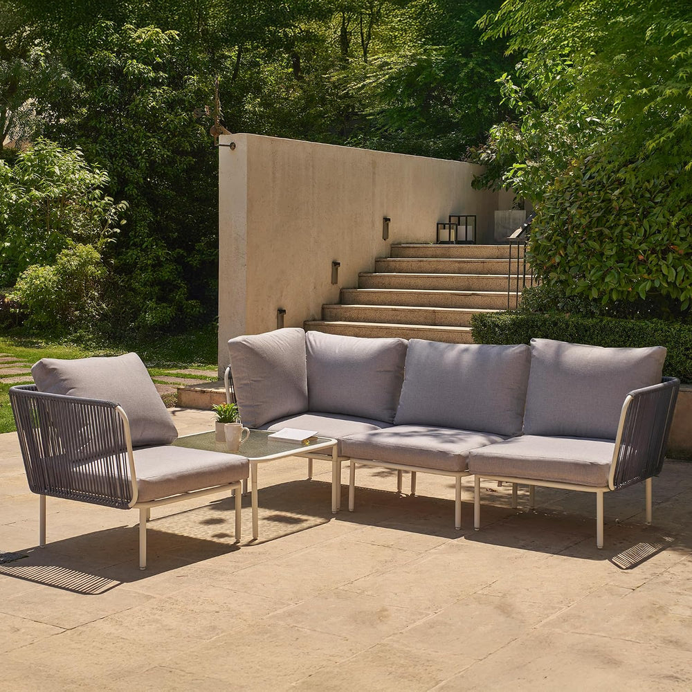 East Oak Montauk Modular 5-Piece Patio Furniture Set, Outdoor Sectional Sofa ...