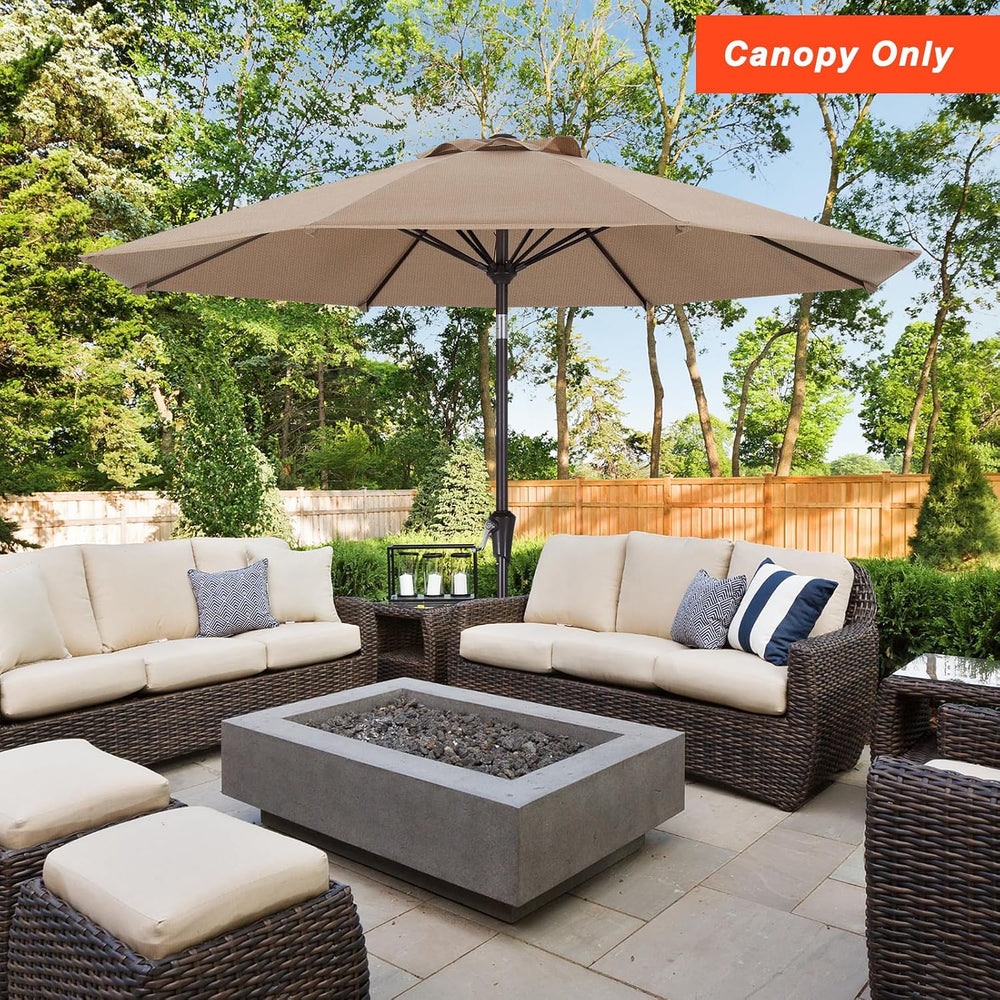 MASTERCANOPY 5-Year-Non-Fading Olefin 9FT Patio Umbrella Replacement Canopy-O...