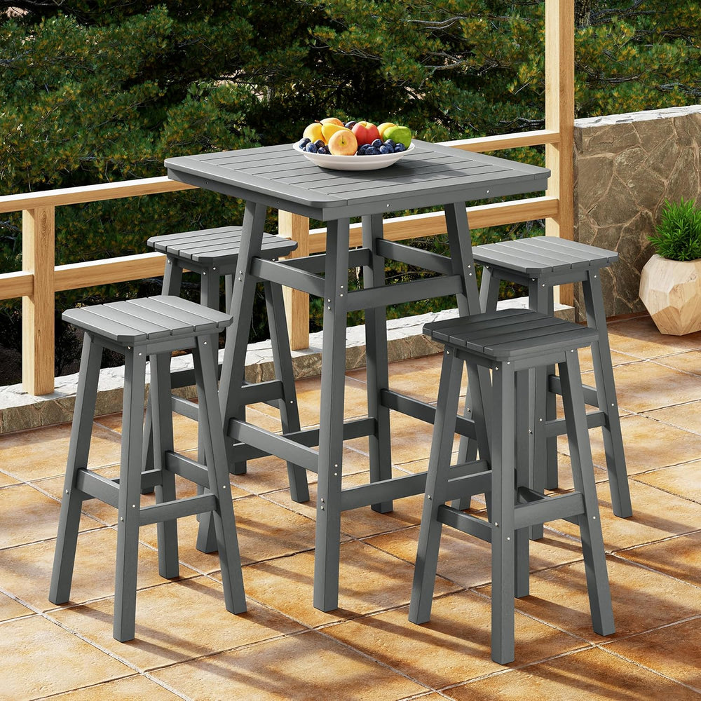 Costaelm 29" Height Outdoor Bar Stools, All-Weather Bar Stools, Adironda...