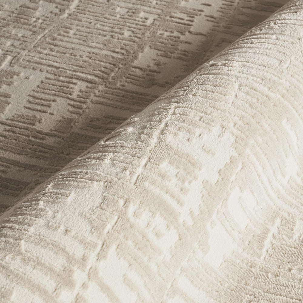 Abani Cream Grid Textured Area Rug - 6' x 9' - Chunky, Plush and Soft...