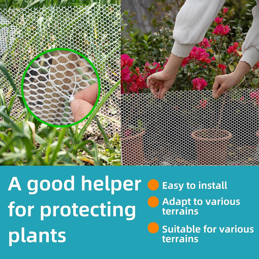 Pet & Garden Safeguard - 15.7IN x 49.2FT Roll - Green Plastic Netting, Mu...