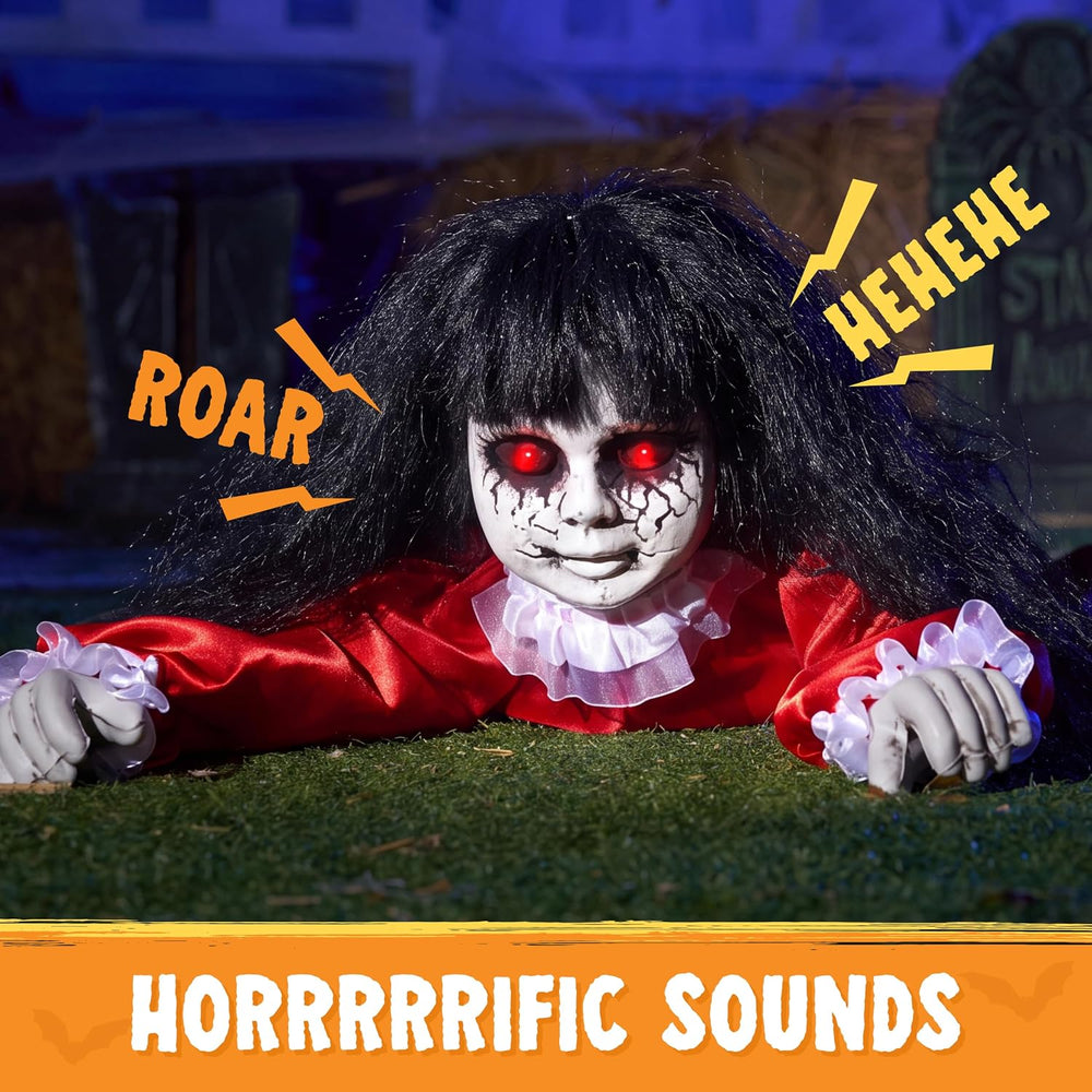 JOYIN Halloween Animatronics Decorations Outdoor Groundbreaker Crawling Doll,...