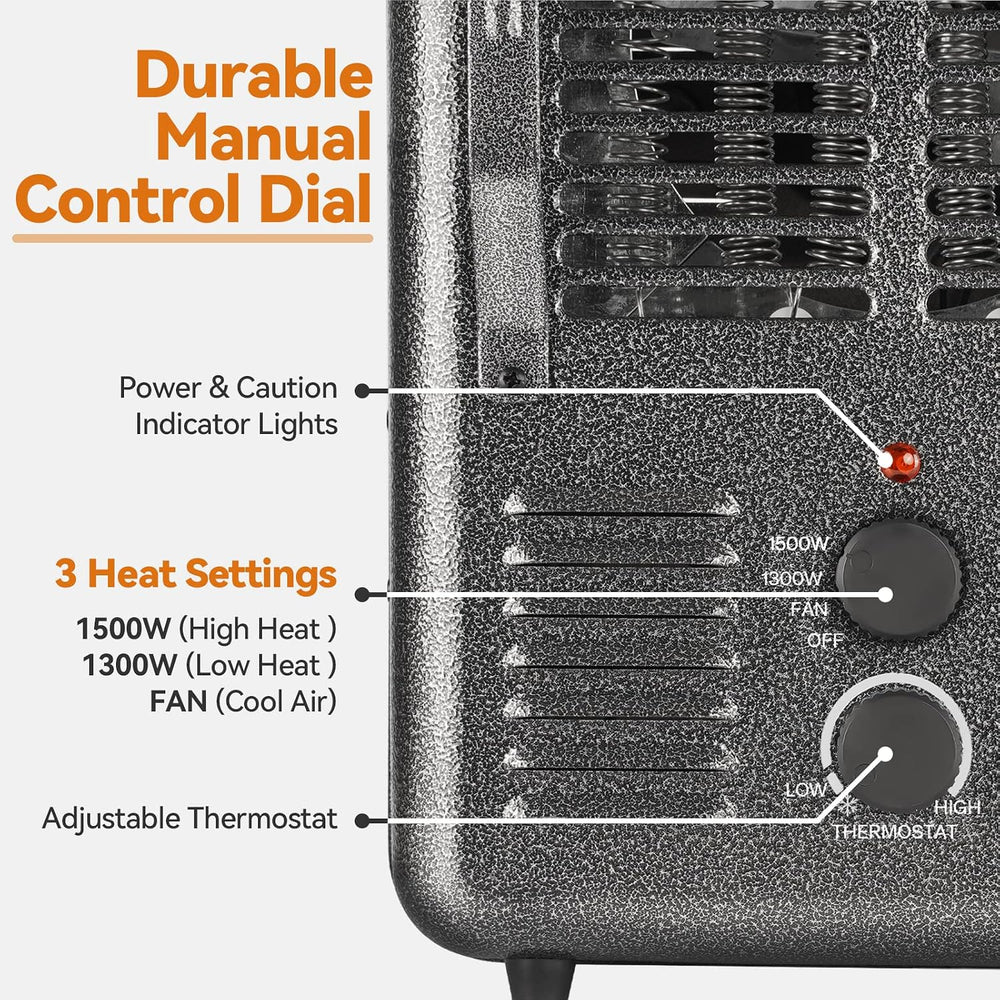 Shinic Space Heater,1500W Milkhouse Heater with Thermostat, Stay Cool Durable...