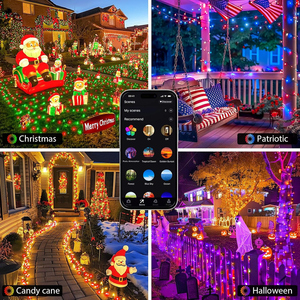 JMEXSUSS 800 LED Color Changing Halloween Lights, RGB Christmas Lights