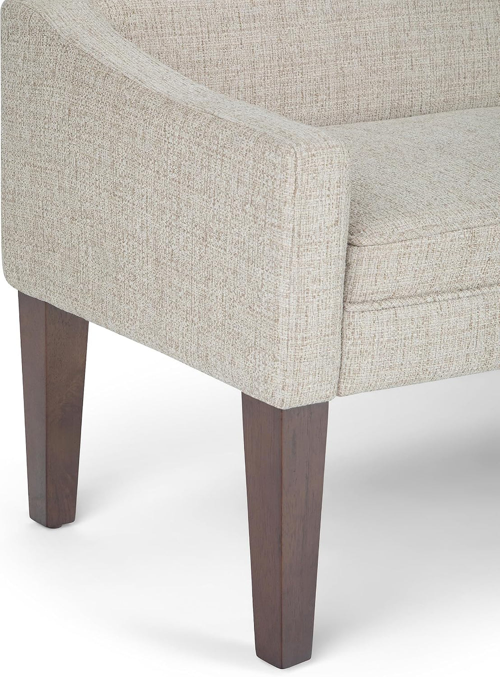 SIMPLIHOME Parris 50" Wide Upholstered Bench in Platinum
